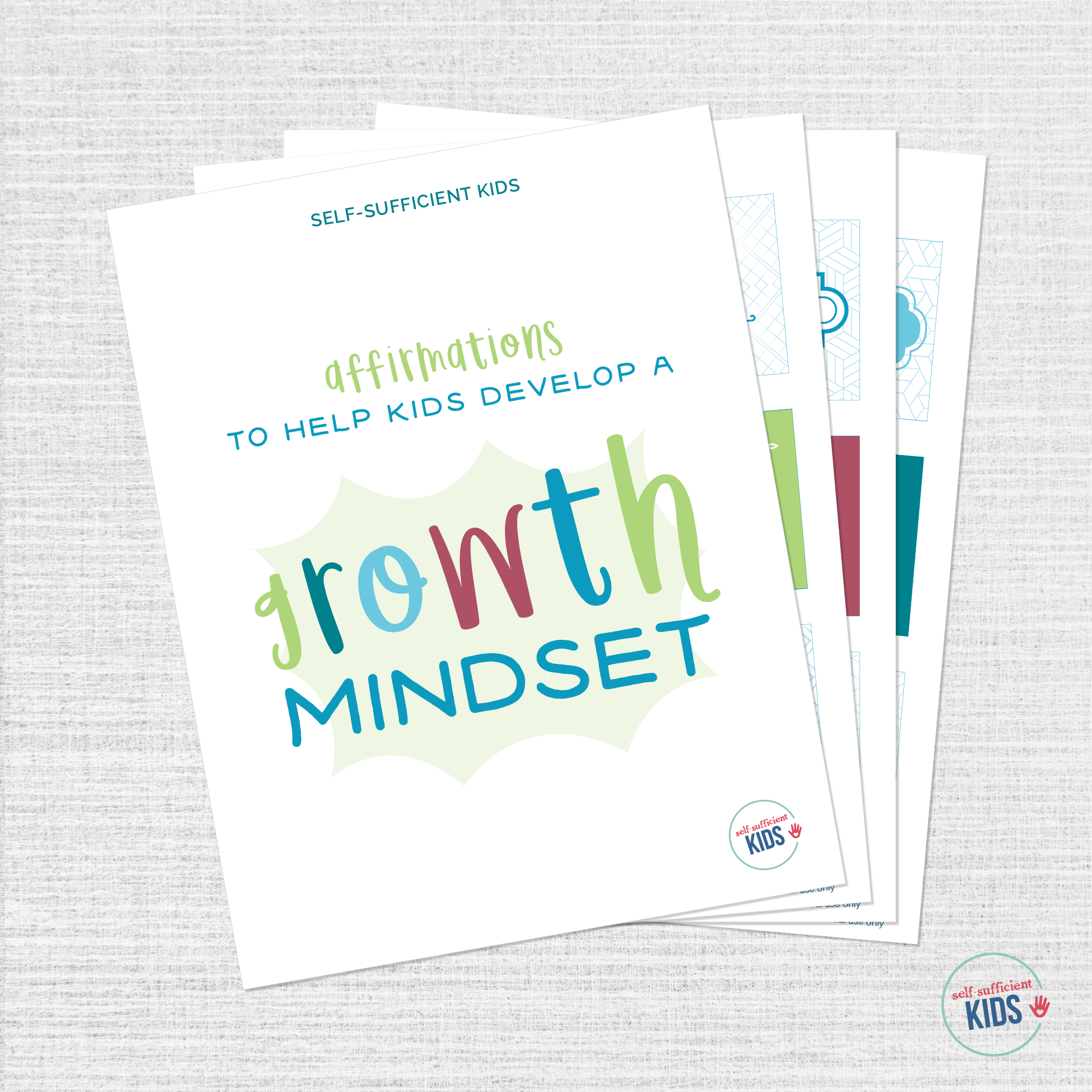 Growth Mindset Affirmation Cards for Kids