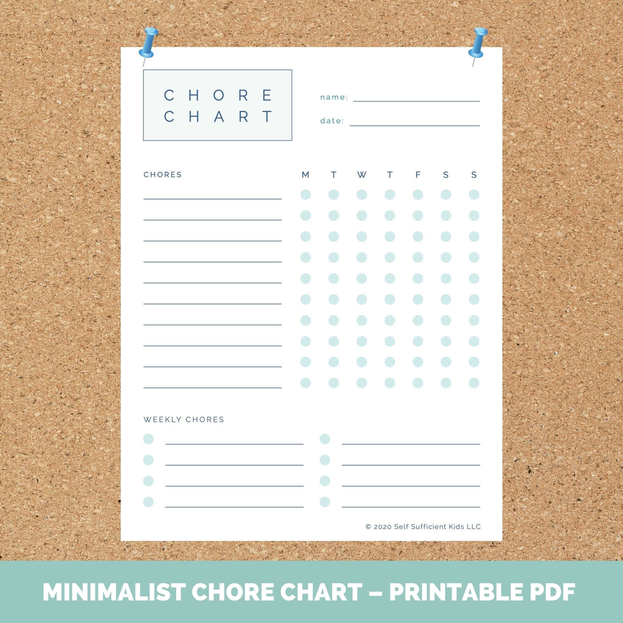 Minimalist Chore Chart