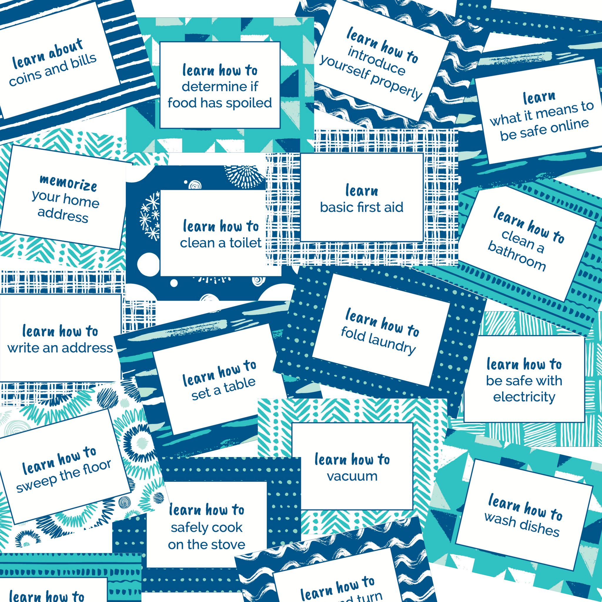 81 Life Skills Cards for Kids